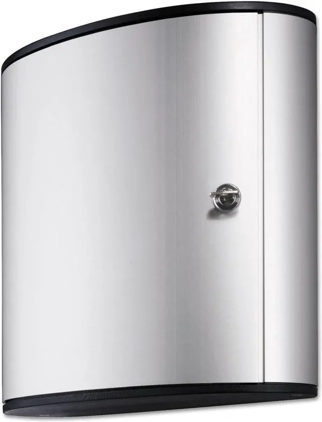 Alt view image 12 of 20 - Durable Locking Key Cabinet 54-Key Brushed Aluminum Silver 11 3/4 x 4 5/8 x 11