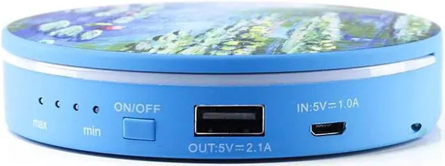 Alt view image 4 of 8 - Cipe Mirror Compact Waterprint 5,000mah Powerbank Portable Charger