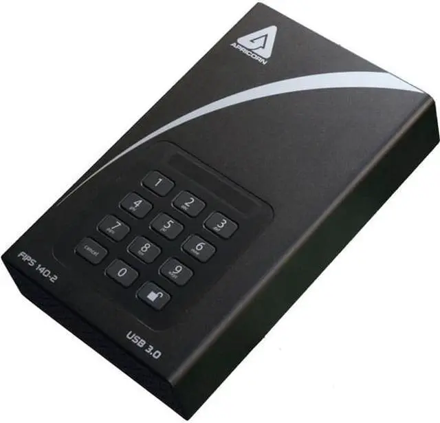 Alt view image 3 of 18 - Apricorn Aegis Padlock Dt Fips Adt-3Pl256f-4000 4 Tb Desktop Hard Drive - 3.5" External - Black