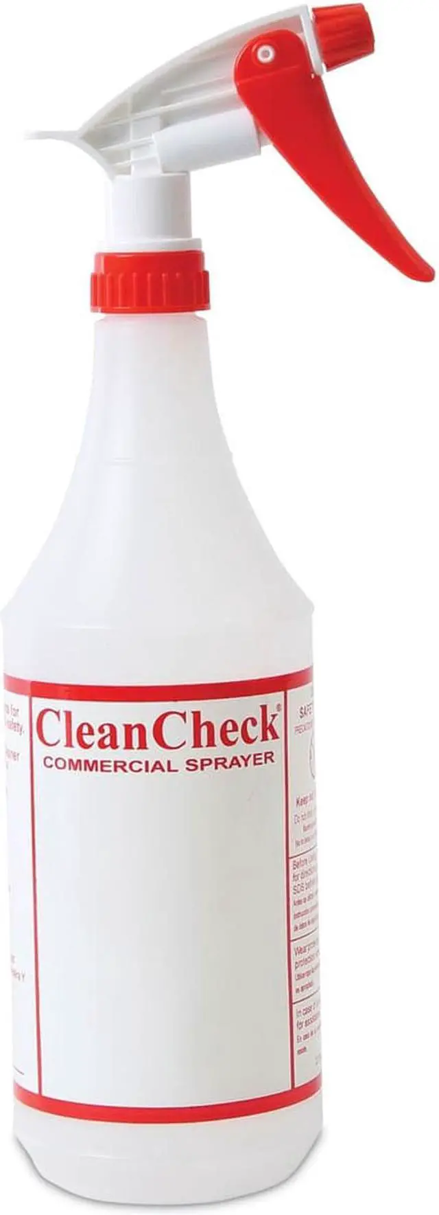 Alt view image 2 of 12 - Boardwalk Trigger Spray Bottle 32 oz Clear/Red HDPE 3/Pack 03010