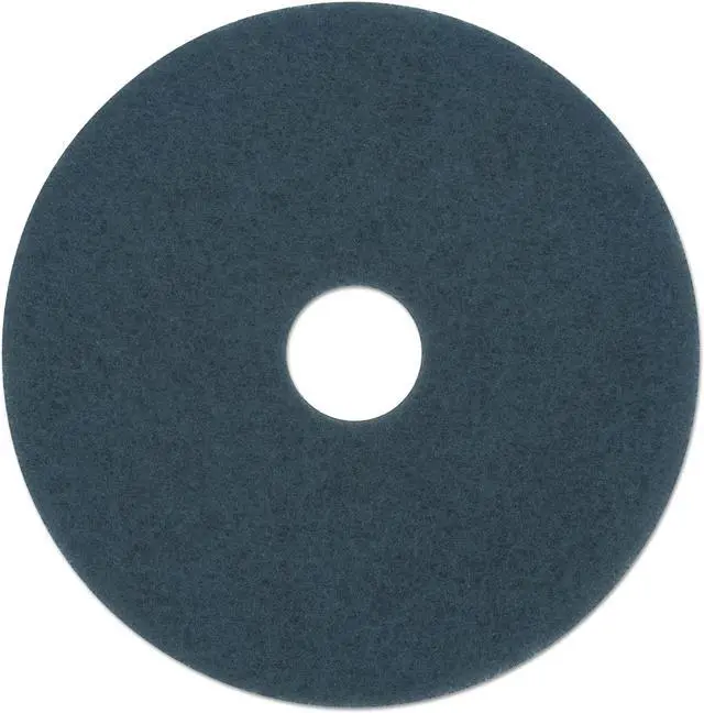 Alt view image 4 of 9 - Standard 14-Inch Diameter Scrubbing Floor Pads, Blue BWK4014BLU