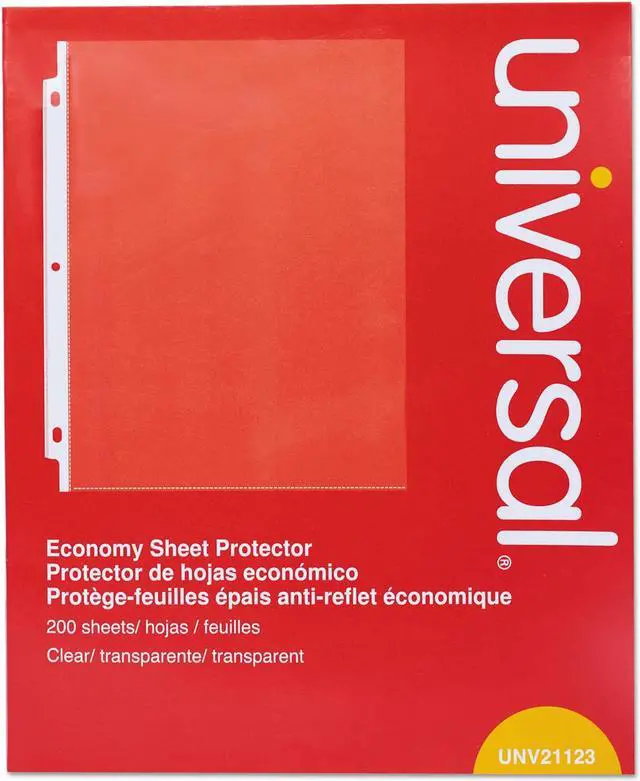 Alt view image 2 of 11 - Universal 21123 Standard Sheet Protector, Economy, 8 1/2 X 11, Clear, 200/Box
