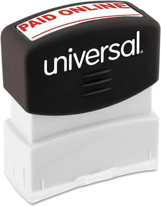 Alt view image 3 of 5 - General Supply 10156 Message Stamp, Paid Online, Pre-Inked One-Color, Red