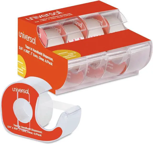 Alt view image 2 of 6 - Universal Invisible Tape with Handheld Dispenser 3/4" x 300" Clear Matte 4 per pack 83504