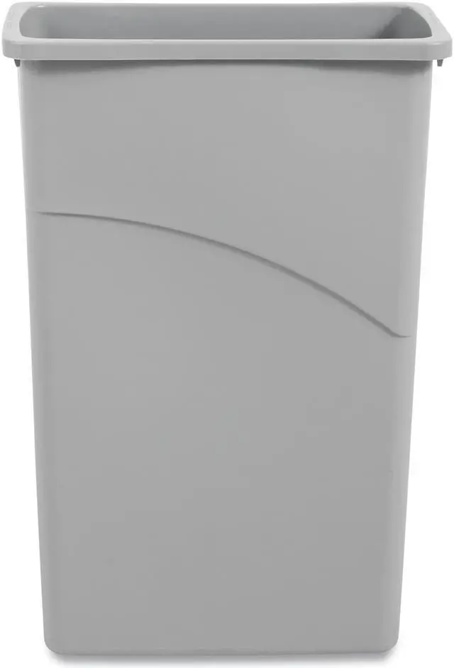 Alt view image 2 of 18 - Boardwalk Slim Waste Container, 23 Gal, Gray, Plastic 23GLSJGRA