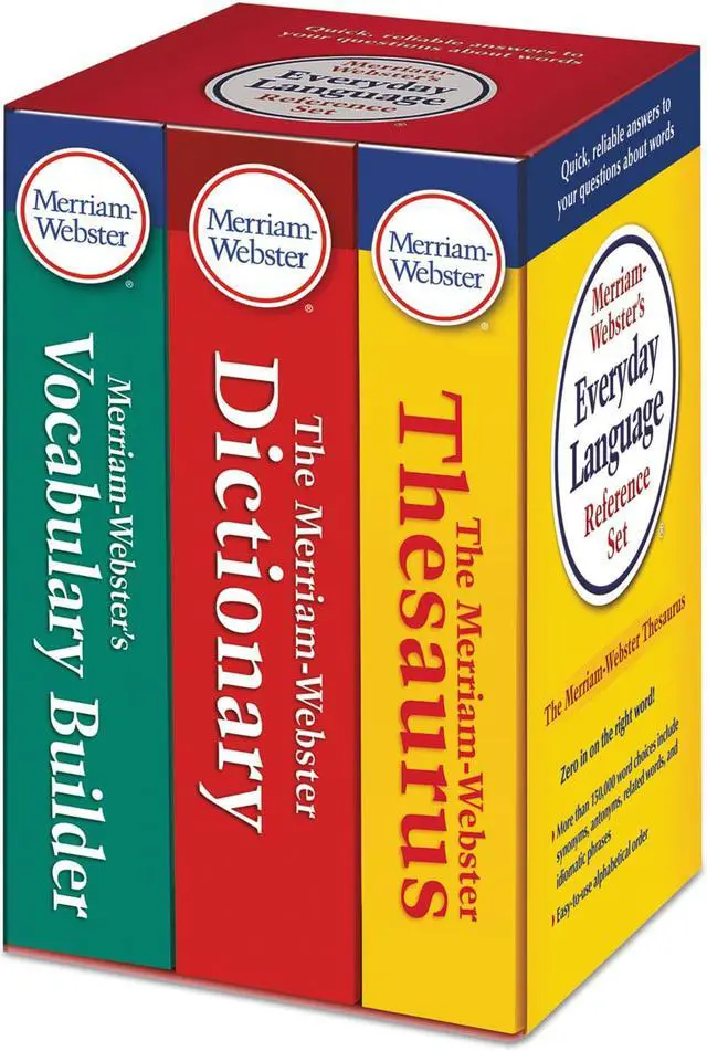 Alt view image 2 of 2 - Merriam Webster Everyday Language Reference Set Dictionary Thesaurus Vocabulary