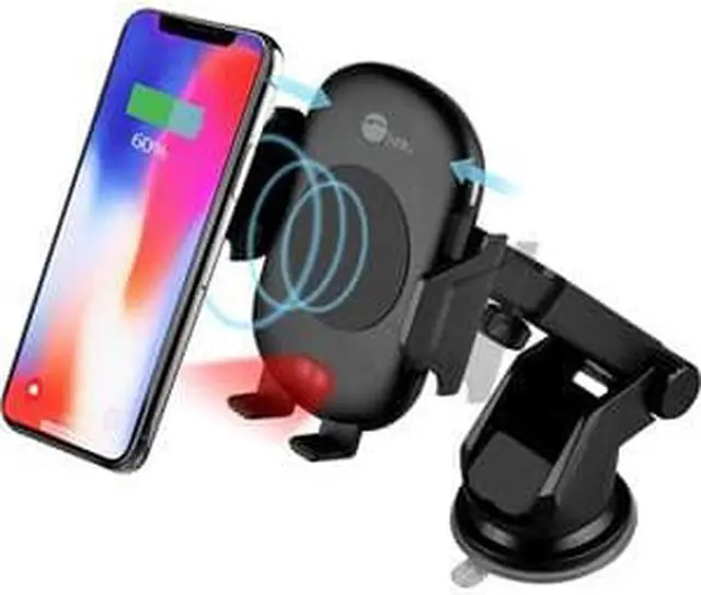 Alt view image 4 of 5 - SIIG Auto-Clamping Wireless Car Charger Mount/Stand AC-PW1M11-S1