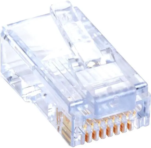 Alt view image 4 of 10 - EZ MODULAR PLUG - CAT5E, RJ-45, ROUND SOLID/STRANDED WIRE, UNSHIELDED, 100-PACK,