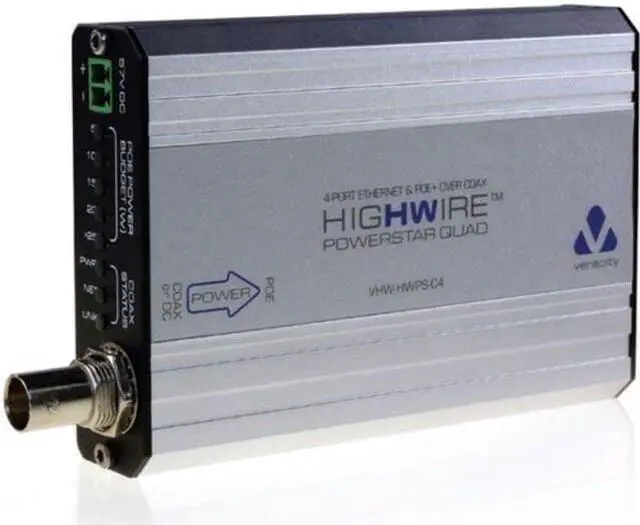 Alt view image 6 of 7 - Veracity - VHW-HWPS-C4 - Veracity S New Highwire Powerstar Quad Boosts Your Ip Camera Options When Using