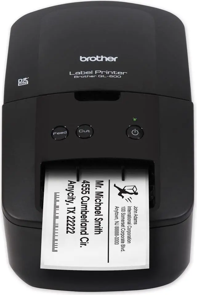 Alt view image 10 of 13 - Brother QL-600 Direct Thermal Printer Monochrome Desktop Label Print QL600