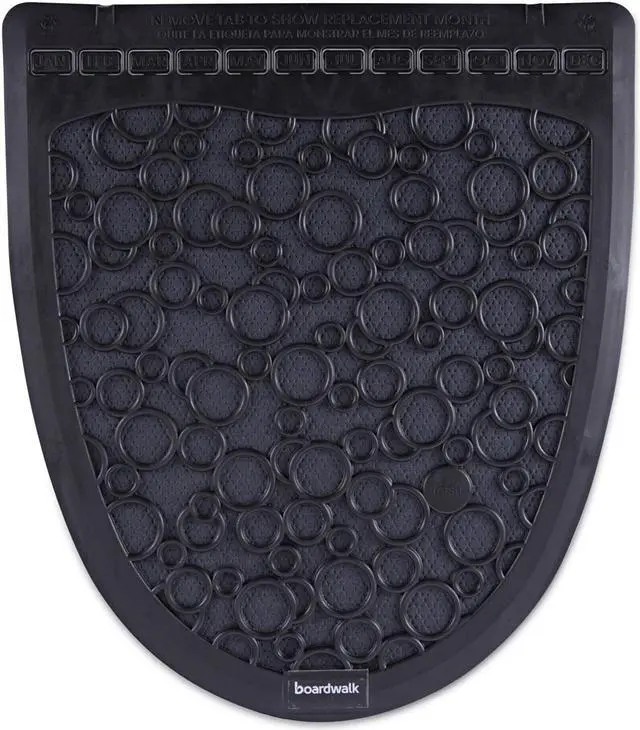 Alt view image 3 of 10 - Urinal Mat 2.0, Rubber, 17 1/2 x 20, Black/Black, 6/Carton UMBB