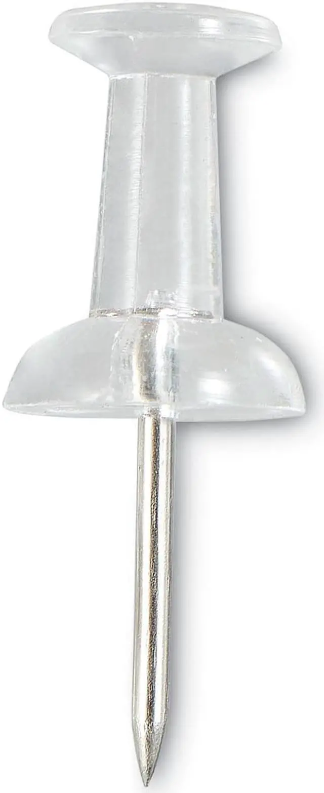 Alt view image 2 of 4 - Universal Clear Push Pins, Plastic, 3/8", 400/Pack
