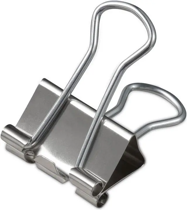 Alt view image 2 of 5 - Universal Small Binder Clips, 3/8" Capacity, 3/4" Wide, Silver, 40/Pack