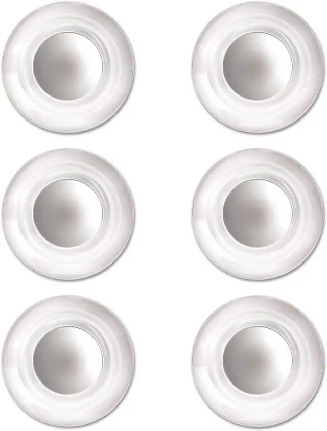 Alt view image 6 of 14 - Quartet Glass Magnets, Large, 0.45" Dia, Clear, 6/Pack 85391