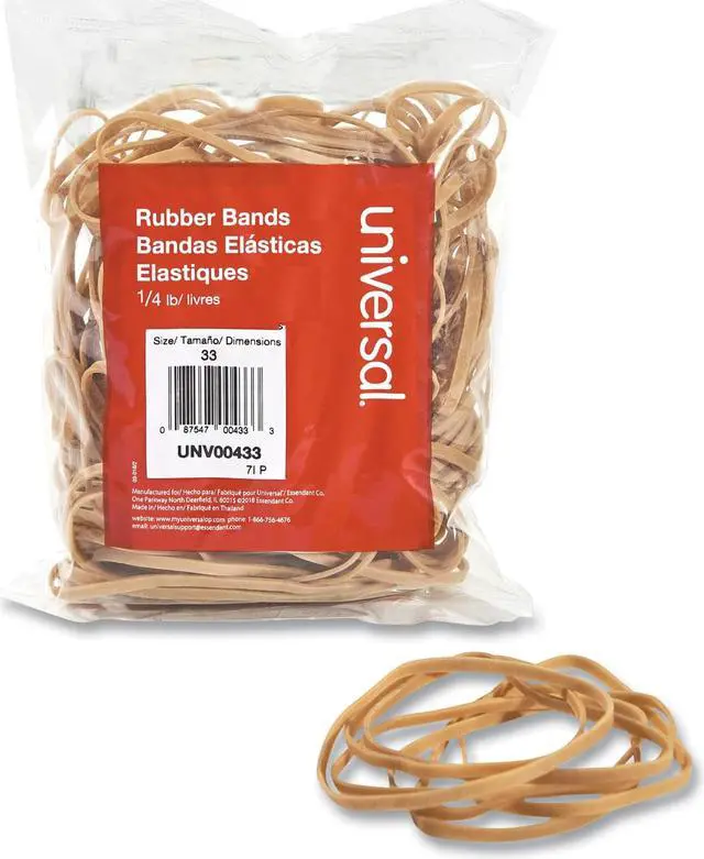Alt view image 5 of 5 - UNIVERSAL Rubber Bands Size 33 3-1/2 x 1/8 160 Bands/1/4lb Pack 00433