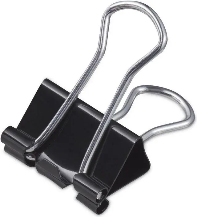 Alt view image 2 of 4 - Universal Small Binder Clips, 3/8" Capacity, 3/4" Wide, Black, 40/Pack