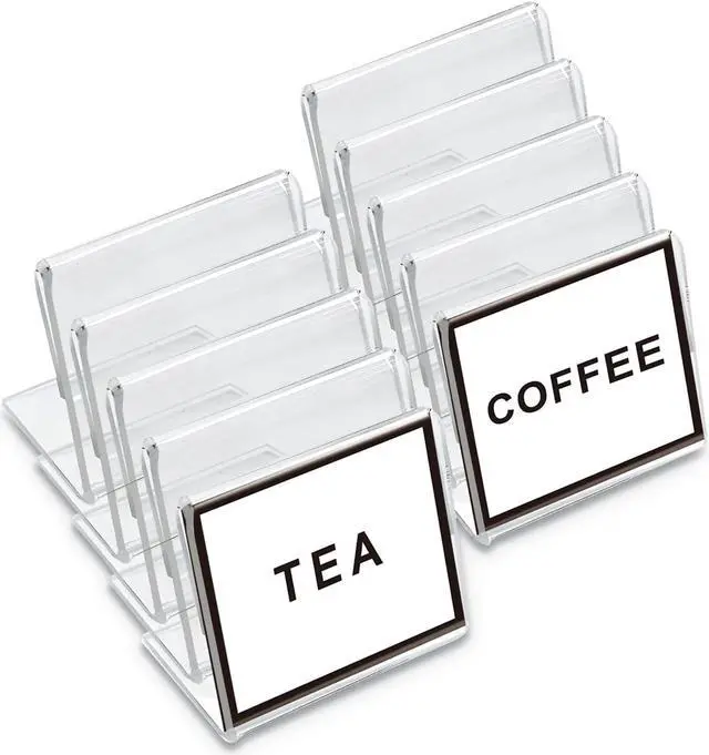 Alt view image 2 of 14 - Universal Mini Table-Top Sign 1 1/2" x 2" Clear 76861