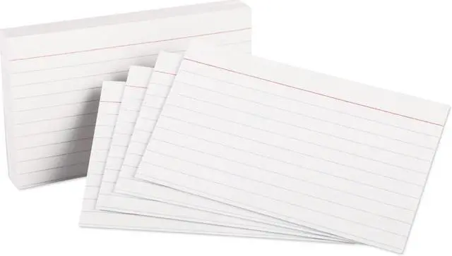 Alt view image 4 of 5 - Oxford Ruled Heavyweight Index Cards 3"x5" 100/PK Whtie 63500