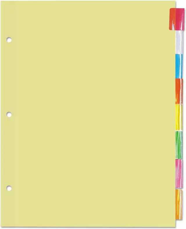 Alt view image 7 of 12 - UNIVERSAL Economical Insertable Index Multicolor Tabs 8-Tab Letter Buff 24 Sets
