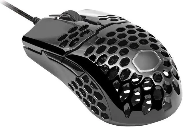 Alt view image 4 of 14 - Cooler Master MM710 Pro-Grade Gaming Mouse (Glossy Black) - 53g Lightweight, Honeycomb Shell, Ultralight Ultraweave Cable, Pixart 3389 16000 DPI Optical Sensor