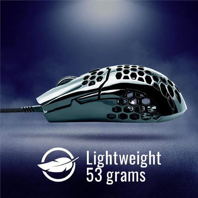 Alt view image 7 of 14 - Cooler Master MM710 Pro-Grade Gaming Mouse (Glossy Black) - 53g Lightweight, Honeycomb Shell, Ultralight Ultraweave Cable, Pixart 3389 16000 DPI Optical Sensor