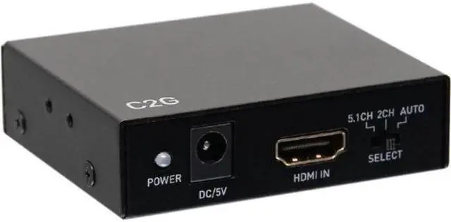 Alt view image 2 of 8 - C2G C2G41003 HDMI Audio Extractor with TOSLINK, SPDIF and 3.5mm - 4K 60Hz