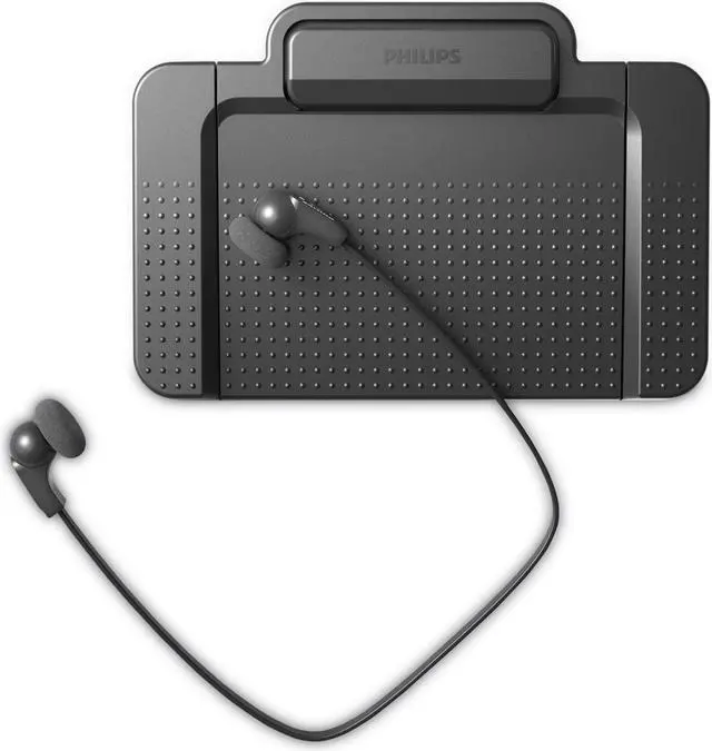 Alt view image 5 of 5 - 720-T Desktop Analog Mini Cassette Transcriber Dictation System W/Foot
