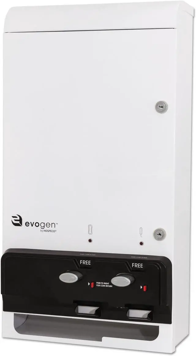 Alt view image 2 of 4 - Evogen Feminine Hygiene Dispenser, Metal, 14" x 7.75" x 26.25", White