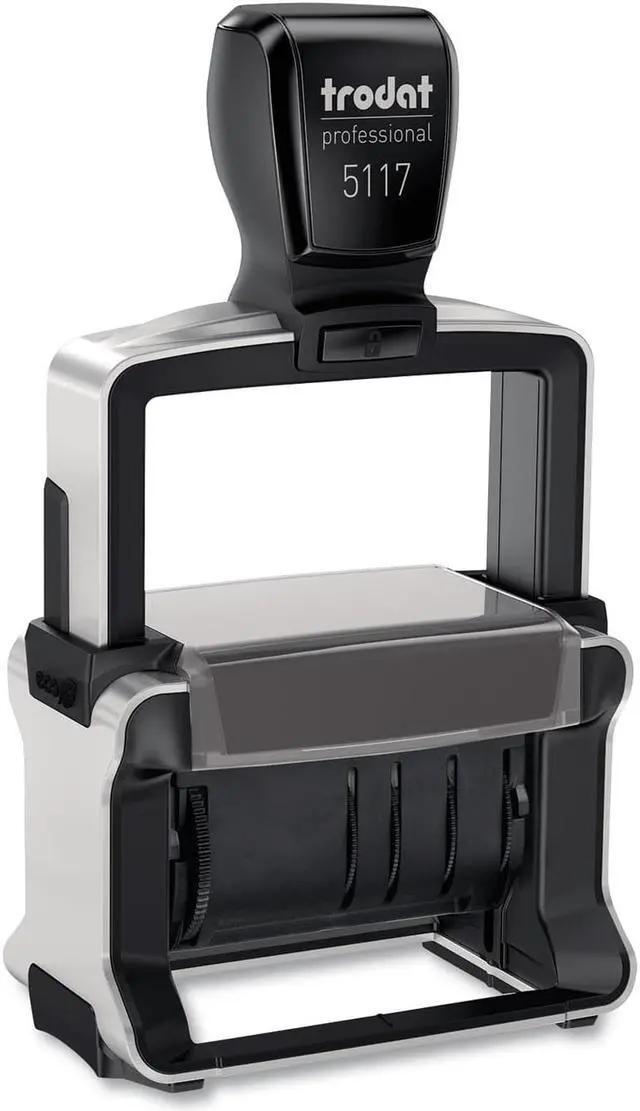 Alt view image 2 of 6 - US Stamp T5117 trodat Professional 12-Message Stamp  Dater  Self-Inking  Black