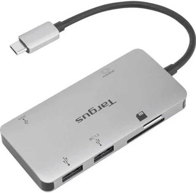 Alt view image 7 of 7 - Targus USB-C Multi-Port Single Video Adapter and Card Reader with 100W PD Pass-Thru - ACA953USZ