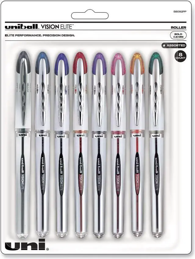 Alt view image 3 of 5 - uni-ball VISION ELITE Stick Roller Ball Pen ,PEN,RBALL,MICRO, 8/ST,AST