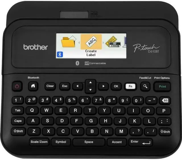 Alt view image 8 of 16 - Brother® P-touch PT-D610BT Business Professional Connected Label Maker With Bluetooth® - 17 Fonts - Tape - LCD Screen - Cutter