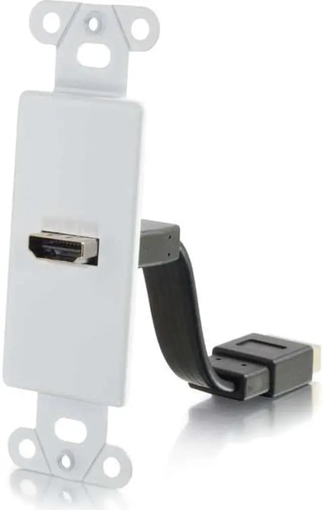 Alt view image 8 of 10 - C2G HDMI Pass Through Decorative Wall Plate - White