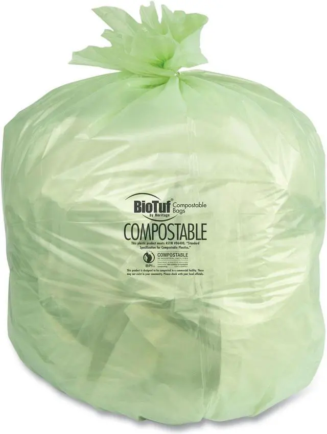 Alt view image 6 of 6 - BioTuf Compostable 23 Gallon Trash Bags 28x45 Y5645YE