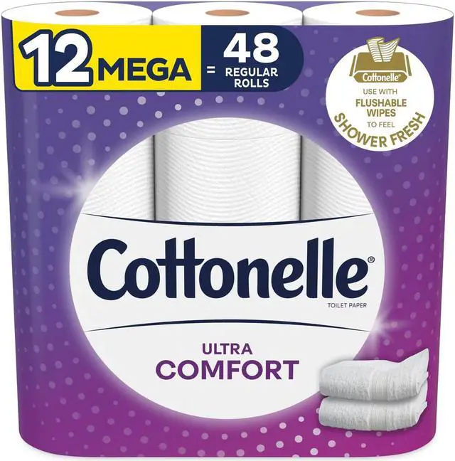 Main image of Cottonelle Ultra ComfortCare Toilet Paper 2 Ply 12 Rolls 48 Pack 4859654165