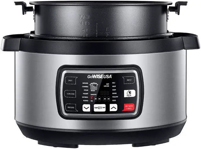 Alt view image 9 of 15 - GoWISE USA GW22708 Ovate 8.5-Qt 12-in-1 Electric Pressure Cooker Oval with Slow Cook, Rice, Yogurt, Egg, Saute, Steamer, Keep Warm Functions + Accessories & Recipes, Stainless Steel