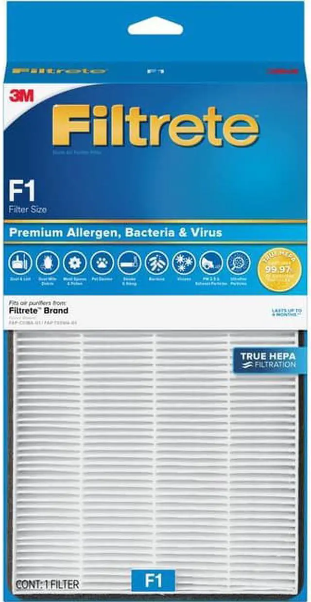 Alt view image 3 of 8 - Filtrete 13 in. H X 8.2 in. W Rectangular HEPA Air Purifier Filter - Total Qty: 1