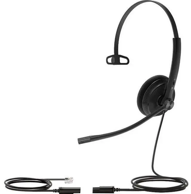 Alt view image 9 of 12 - Yealink YEA-YHS34-LITE-MONO Wideband Headset for Yealink IP Phones