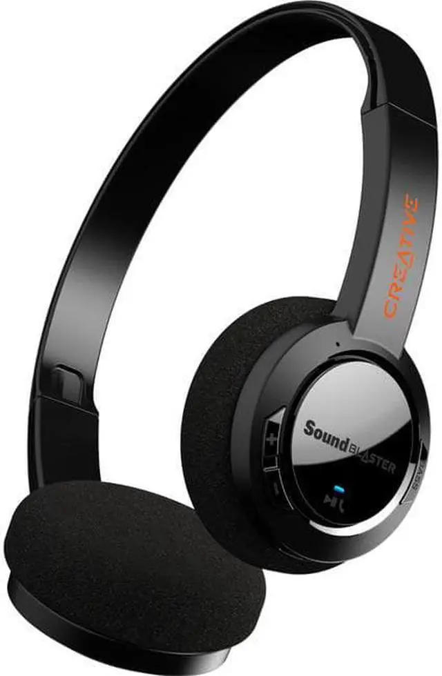 Alt view image 4 of 5 - sound blaster jam v2 on-ear lightweight bluetooth 5.0 wireless headphones with usb-c, aptx low latency, aptx hd, multipoint connectivity, voice detection and noise reduction, 22 ho