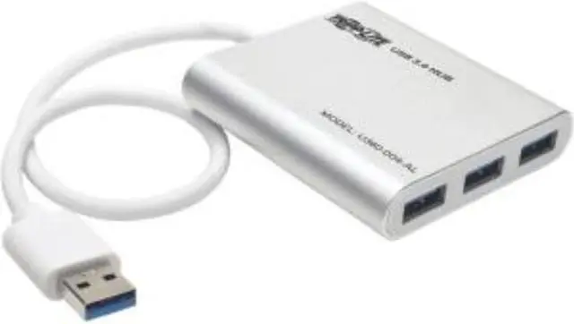 Alt view image 13 of 15 - Tripp Lite 4-Port Portable USB 3.0 SuperSpeed Mini Hub, Aluminum