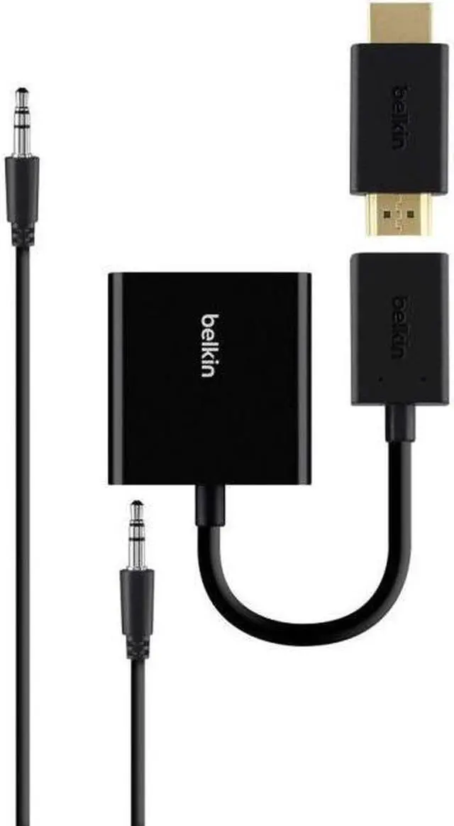 Alt view image 5 of 7 - BELKIN B2B137BLK Universal HDMI to VGA Adaptor with Audio
