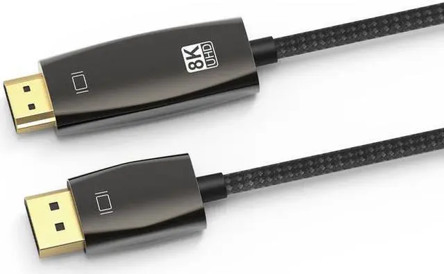 Main image of 4xem 4XAP050A1M 3.28 ft. (1m) Black 8K and 4K DisplayPort to HDMI Cable Male to Male