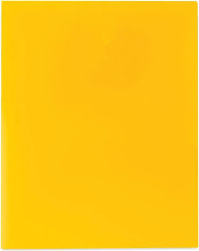 Alt view image 3 of 3 - C-Line Products Two-Pocket Heavyweight Poly Portfolio Folder, Yellow, 1/EA