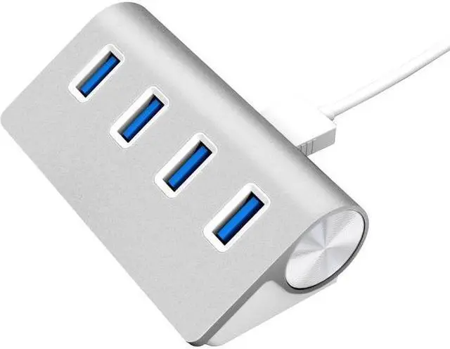 Alt view image 9 of 11 - SABRENT Premium 4 Port Aluminum USB 3.0 Hub (30" Cable) for iMac, MacBook, MacBook Pro, MacBook Air, Mac Mini, or Any PC [Silver] (HB-MAC3)