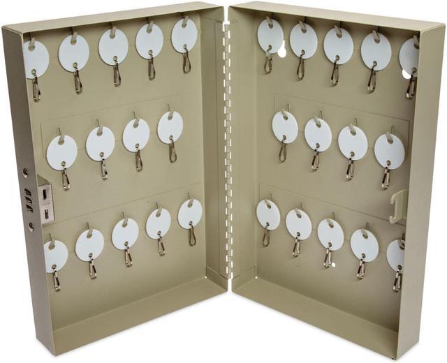 Combination Lockable Key Cabinet, 28-Key, Metal, Sand, 7.75 x 3.25 x 11.5 Combination Lockable Key Cabinet, 28-Key, Metal, Sand, 7.75 x 3.25 x 11.5
