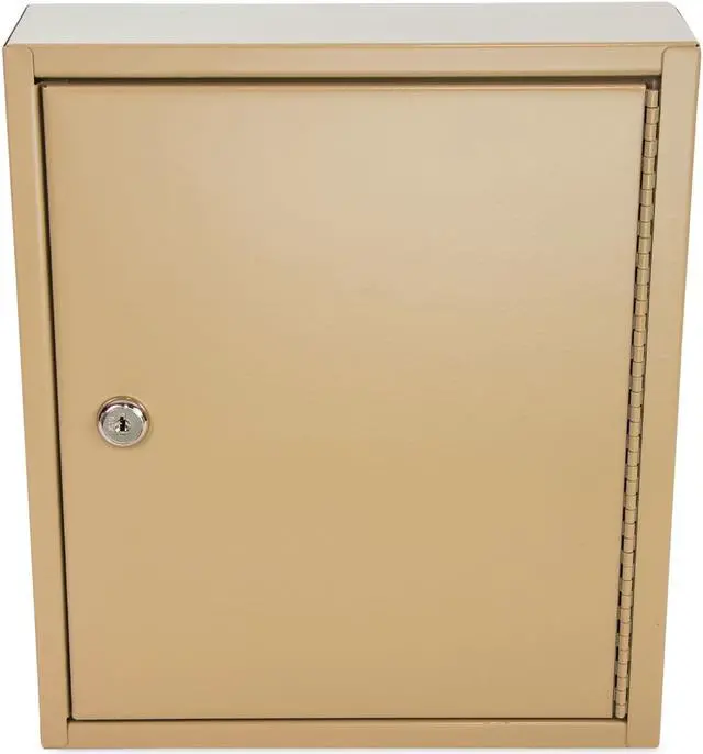 Main image of Key Lockable Key Cabinet 60-Key Metal Sand 10.63 x 3 x 12.13 500131