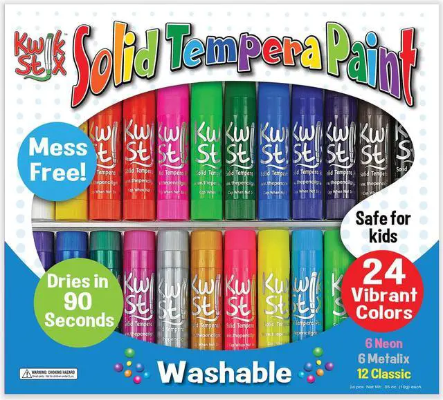Alt view image 9 of 11 - The Pencil Grip Kwik Stix Solid Tempera Paint Sticks 24/PK Ast 604