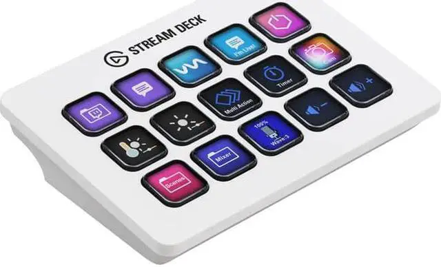 Alt view image 8 of 8 - Elgato Stream Deck MK.2 Keypad with 15 Customizable LCD Keys, White #10GBA9911