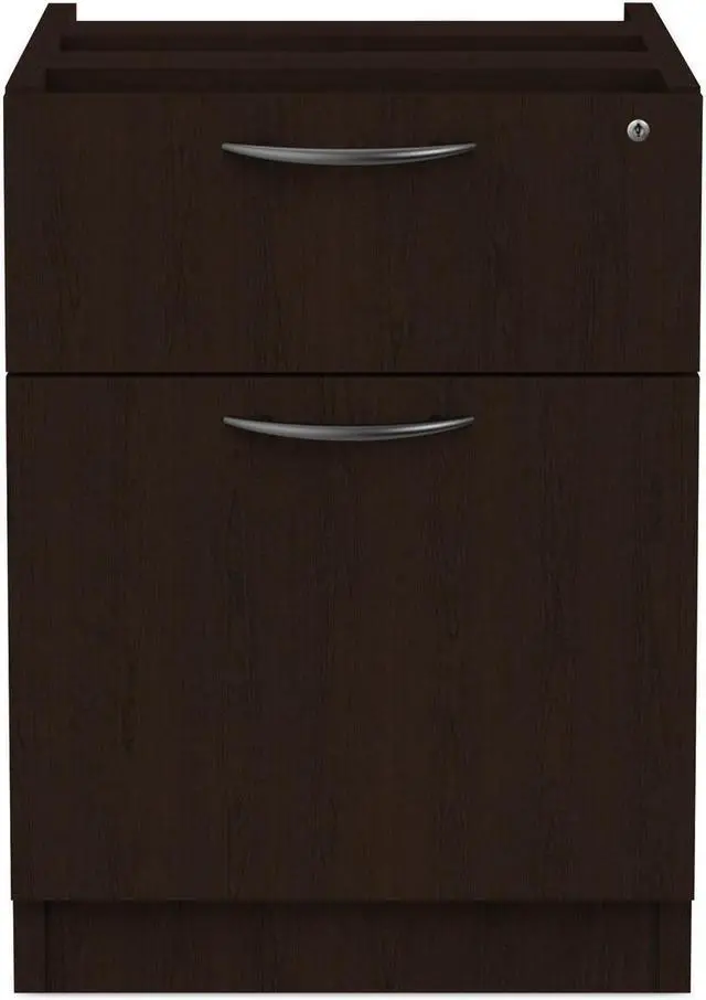 Alt view image 7 of 15 - Alera - VA552222ES - Alera Valencia Series 3/4 Box/File Pedestal, 15 5/8w x 20 1/2d x 19 1/4h, Espresso