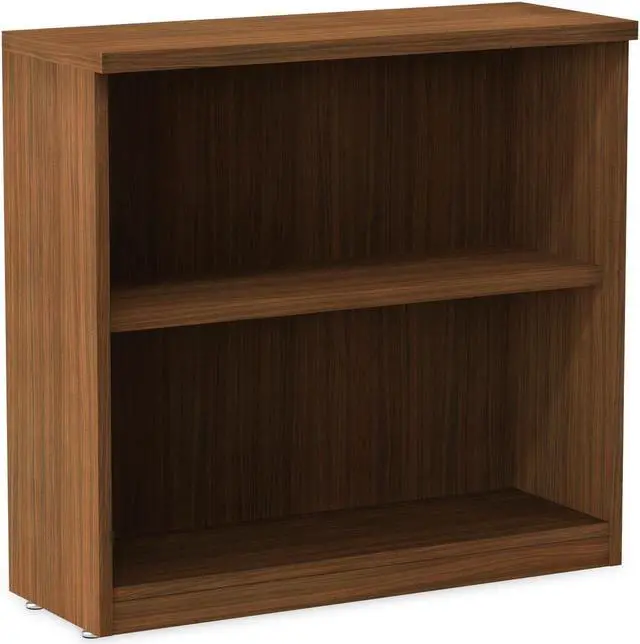 Alt view image 13 of 20 - Alera - VA633032WA - Alera Valencia Series Bookcase, Two-Shelf, 31 3/4w x 14d x 29 1/2h, Modern Walnut